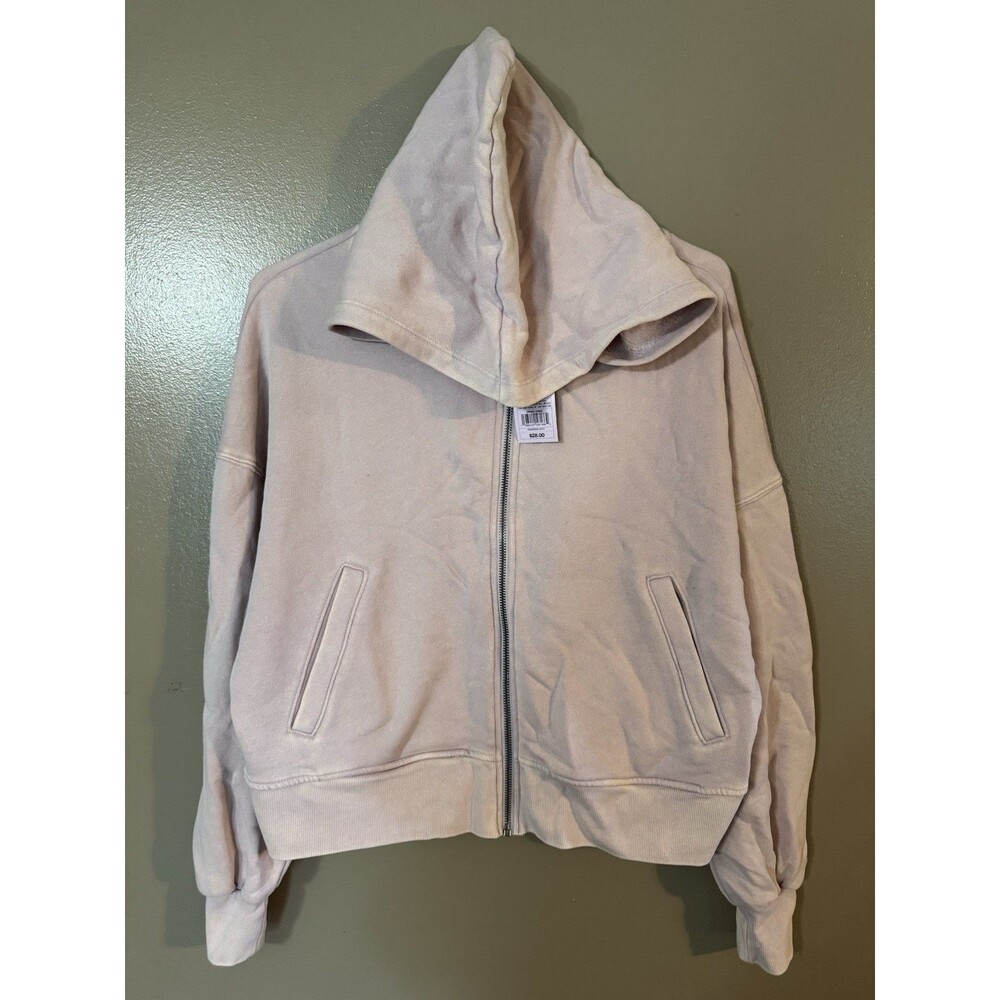 Wild Fable Women's Wedge Zip-up Relaxed Hooded Sweatshirt Mauve Size Medium - Picture 3 of 8